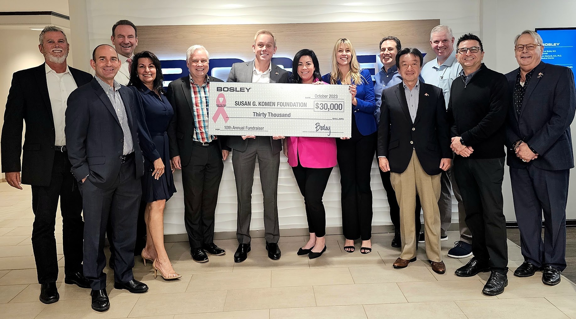 Bosley Breast Cancer Donation 2023 to Komen