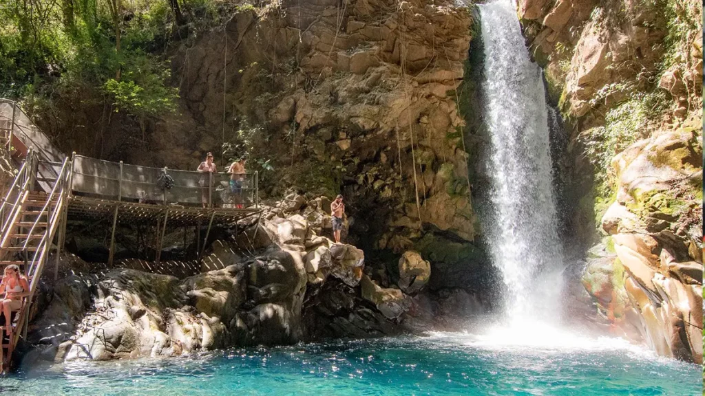 Waterfall and Hot Springs