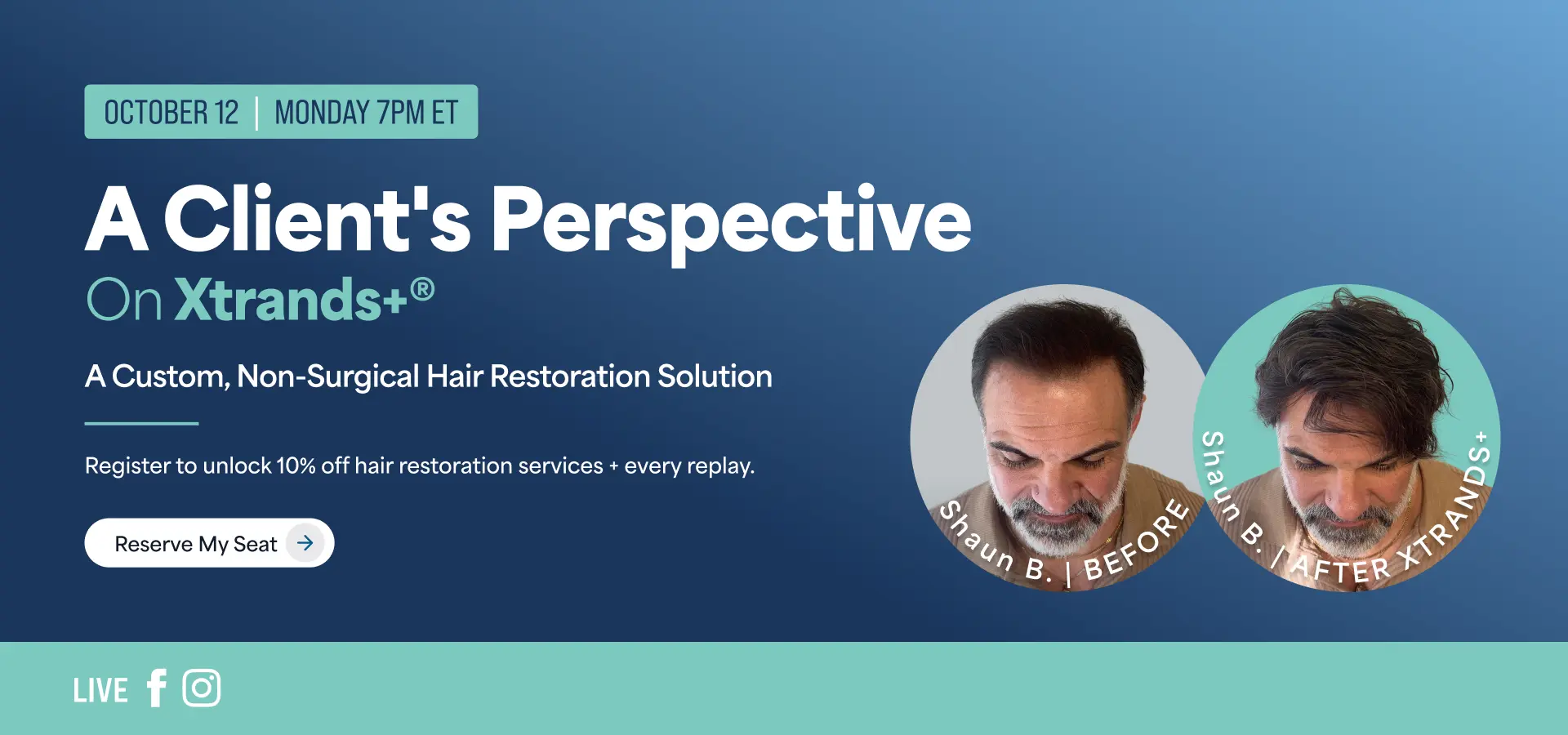 October 12 Live - Hairclub Desktop Slider
